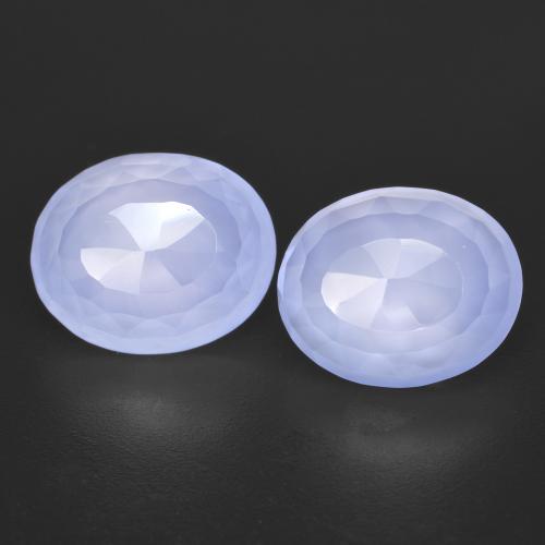 Light Blue Chalcedony Gem - 3.2ct Oval Buff-Top (ID: 601963)