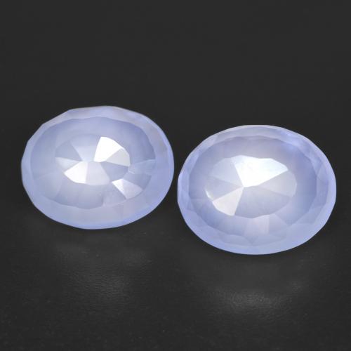 Violet Blue Chalcedony Gem - 3.1ct Oval Buff-Top (ID: 601967)