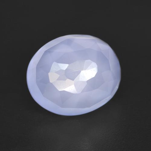 Violet Blue Chalcedony Gem - 3.6ct Oval Buff-Top (ID: 602003)
