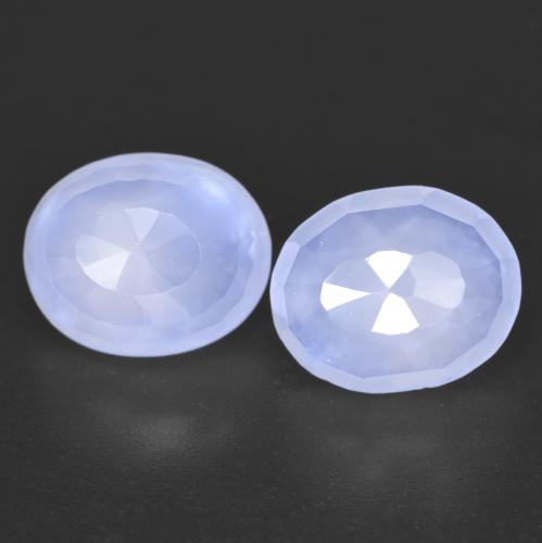 Light Blue Chalcedony Gem - 3.4ct Oval Buff-Top (ID: 602104)