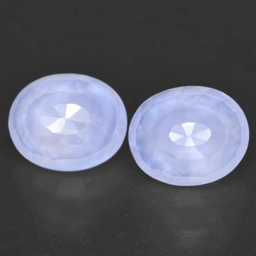 Light Purplish Blue Халцедон Камень - 3.5ct Форма Овал огранка Buff-Top (ID: 602105)