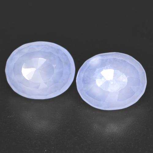 Violet Blue Chalcedony Gem - 3.2ct Oval Buff-Top (ID: 602107)