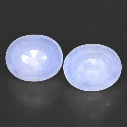 Violet Blue Chalcedony Gem - 3.1ct Oval Buff-Top (ID: 602108)