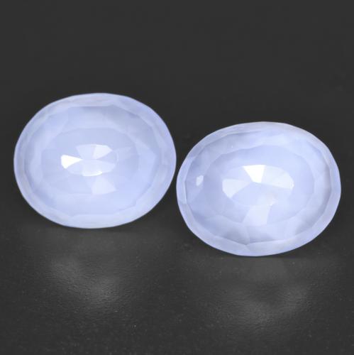 Light Blue Chalcedony Gem - 3.2ct Oval Buff-Top (ID: 602109)