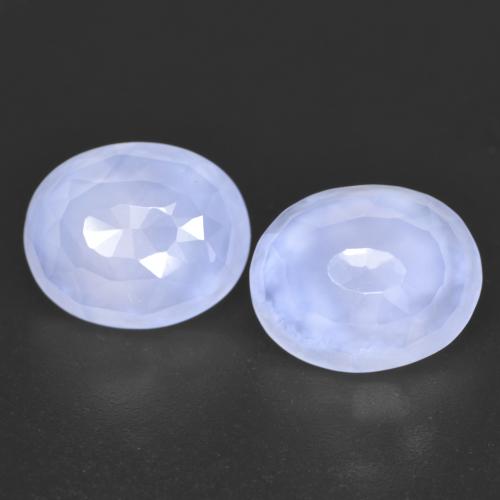 Violet Blue Chalcedony Gem - 3.3ct Oval Buff-Top (ID: 602112)