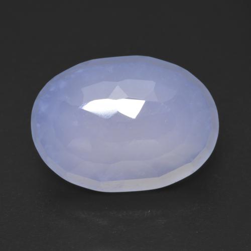 Azul claro Calcedonia Gema - 10.1ct Óvalo de tope pulido (ID: 602180)