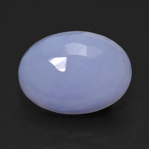 Bleu clair Calcédoine gemme - 10.8ct Ovale Buff-Top (ID: 602183)