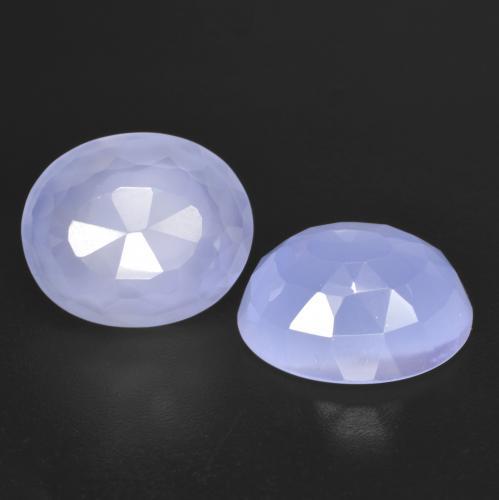 Violet Blue Chalcedony Gem - 4.7ct Oval Buff-Top (ID: 602683)
