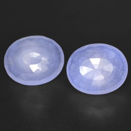 Light Blue Chalcedony Gem - 3.8ct Oval Buff-Top (ID: 602684)