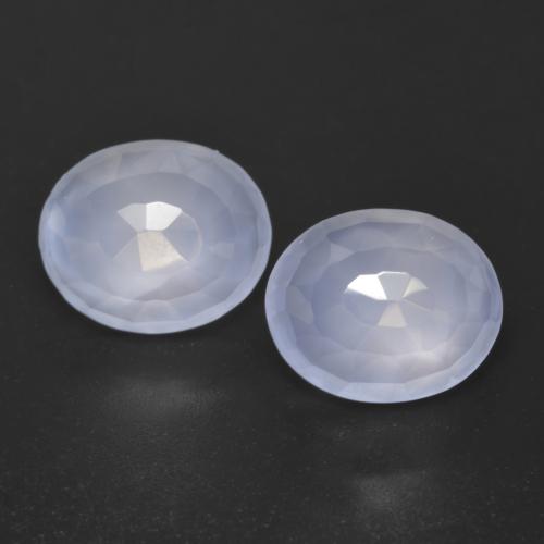 Azul claro Calcedonia Gema - 2.4ct Corte Rosa en Forma Óvalo (ID: 609429)