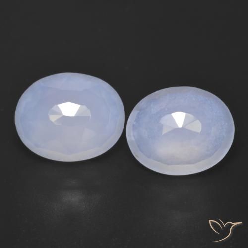 5.22 ct Oval Rose Cut Chalcedony, 10 x 8.1 mm From Brazil, Photo A