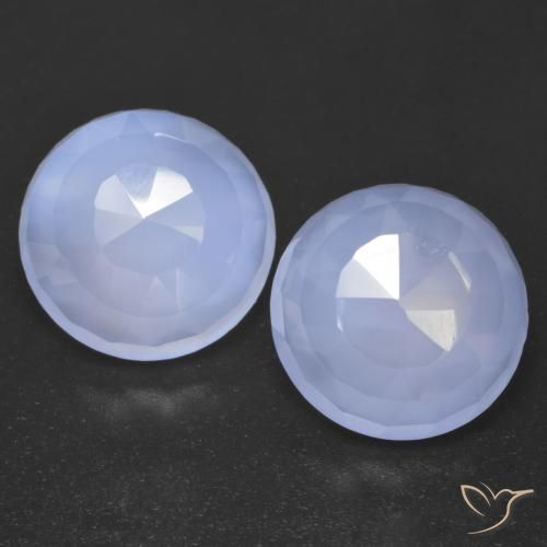 13.04 ct Round Rose Cut Chalcedony, 12.8 mm From Brazil, Photo A