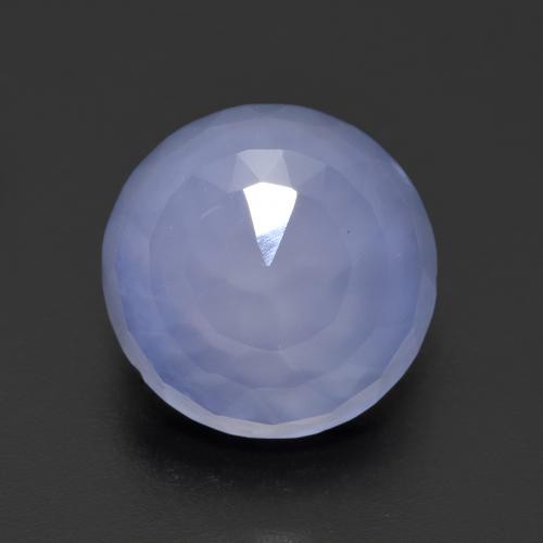 Violet Blue Chalcedony Gem - 7.3ct Round Rose-Cut (ID: 609955)