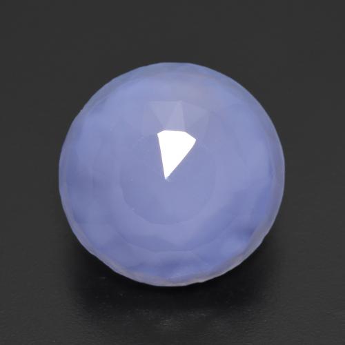 7,44 ct runder blauer Chalcedon aus Brasilien, Größe 12,8mm, natürlicher Edelstein, Translucent Reinheit, 1 Stück runder Chalcedon, Mohs-Härte von 6,5 - 7 Geeignet für den täglichen Gebrauch im Schmuck , Photo A