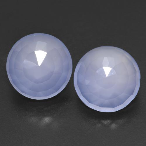 Light Blue Chalcedony Gem - 6.8ct Round Rose-Cut (ID: 609980)