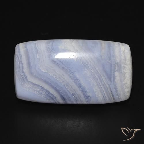 18.57ct Natural Violet Blue Chalcedony, Cushion, Opaque