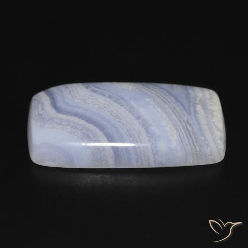 Chalcedony Gemstone in 26.4 x 14.7 mm Size for Sale, Chalcedony Stone in Violet Blue Color