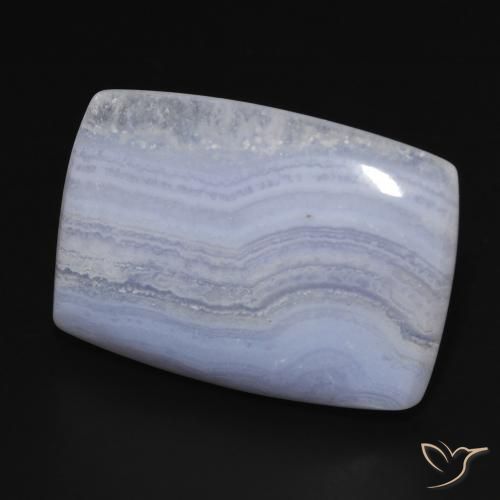 29.40 ct Blue Chalcedony Stone, Natural Chalcedony in Cushion Cabochon Shape for Sale