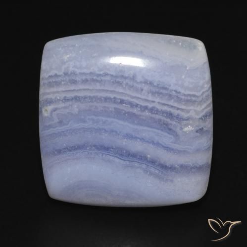 Calcédoine coussin 15,17 ct, 18 x 17,4 mm du Brésil, Photo A