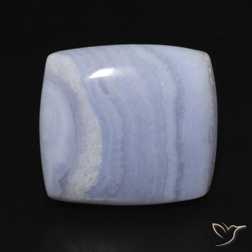 19.87ct Natural Violet Blue Chalcedony, Cushion, Opaque