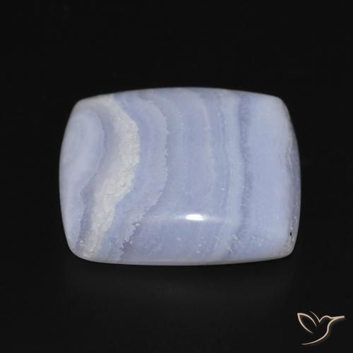 Chalcedony Gemstone in 19.2 x 18.2 mm Size for Sale, Chalcedony Stone in Violet Blue Color