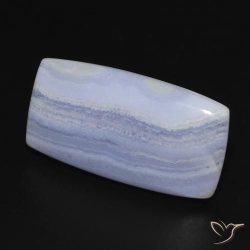 19.39 ct Blue Chalcedony Stone, Natural Chalcedony in Cushion Cabochon Shape for Sale