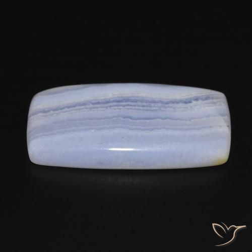 Chalcedony Gemstone in 28 x 15.2 mm Size for Sale, Chalcedony Stone in Light Blue Color