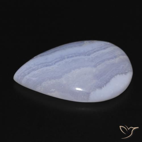 Chalcedony Gemstone in 25 x 18 mm (calibrated) Size for Sale, Chalcedony Stone in Light Purplish Blue Color