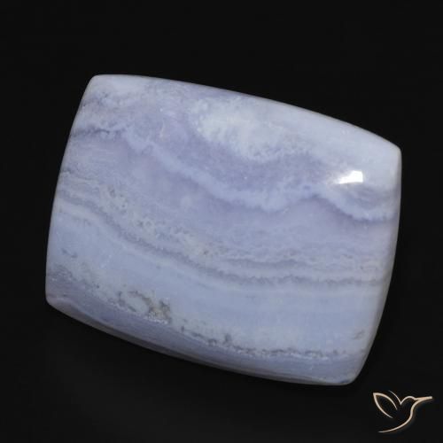 23.85 ct Blue Chalcedony Stone, Natural Chalcedony in Cushion Cabochon Shape for Sale