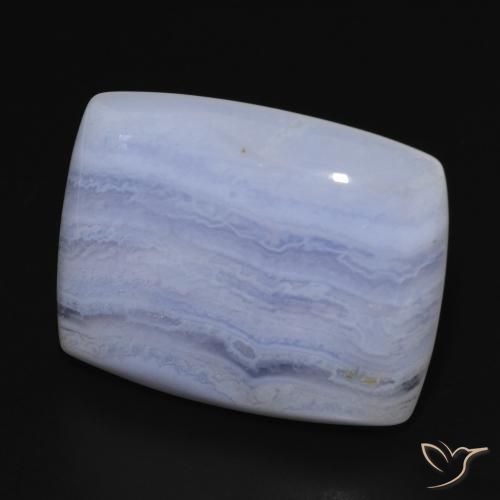 29.00 ct Blue Chalcedony Stone, Natural Chalcedony in Cushion Cabochon Shape for Sale