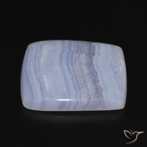 Chalcedony Gemstone in 23.3 x 20.6 mm Size for Sale, Chalcedony Stone in Light Purplish Blue Color