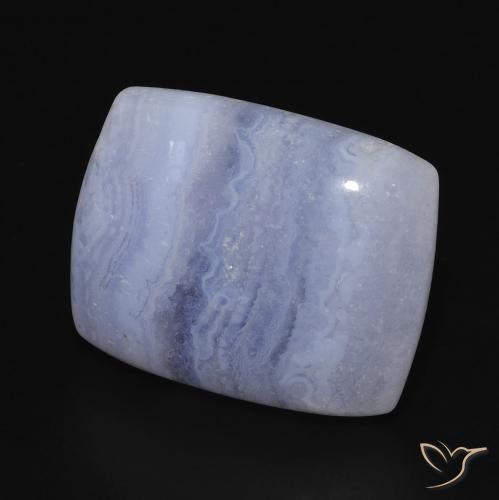 15.90 ct Blue Chalcedony Stone, Natural Chalcedony in Cushion Cabochon Shape for Sale