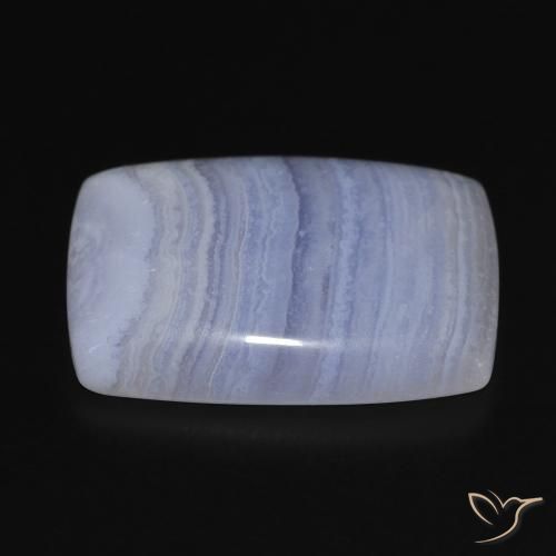 Chalcedony Gemstone in 25 x 18 mm (calibrated) Size for Sale, Chalcedony Stone in Light Purplish Blue Color