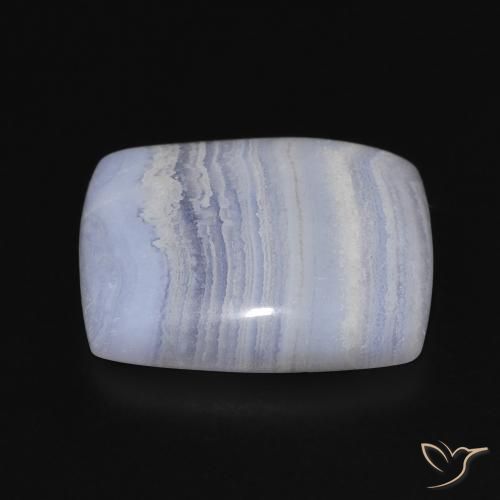 Chalcedony Gemstone in 21.7 x 18.4 mm Size for Sale, Chalcedony Stone in Light Purplish Blue Color