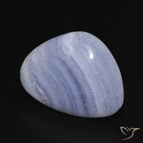 18.73 ct Blue Chalcedony Stone, Natural Chalcedony in Fancy Cabochon Shape for Sale