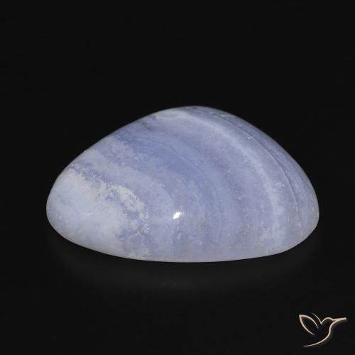 Chalcedony Gemstone in 25 x 18 mm (calibrated) Size for Sale, Chalcedony Stone in Violet Blue Color