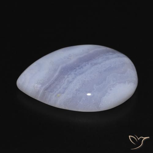Chalcedony Gemstone in 23.1 x 16.5 mm Size for Sale, Chalcedony Stone in Light Blue Color