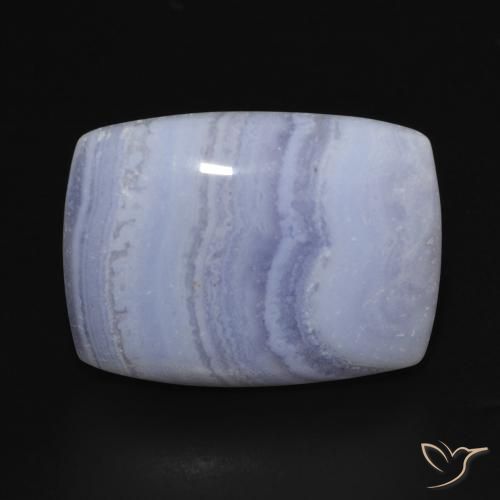 19.25ct Natural Violet Blue Chalcedony, Cushion, Opaque