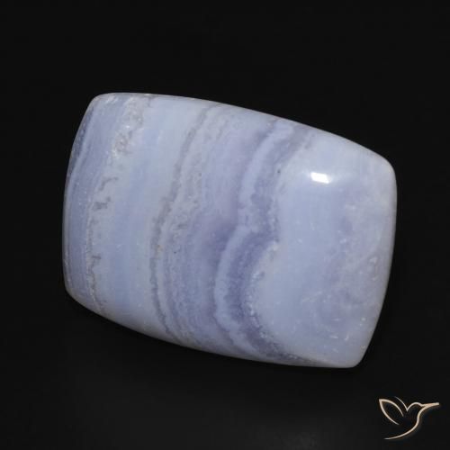 19.25 ct Blue Chalcedony Stone, Natural Chalcedony in Cushion Cabochon Shape for Sale