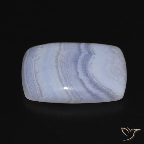 Chalcedony Gemstone in 22.4 x 17 mm Size for Sale, Chalcedony Stone in Violet Blue Color