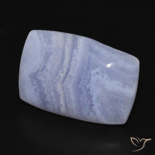 18.23 ct Blue Chalcedony Stone, Natural Chalcedony in Cushion Cabochon Shape for Sale
