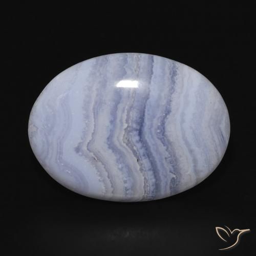 13.27ct Natural Light Purplish Blue Chalcedony, Oval, Opaque