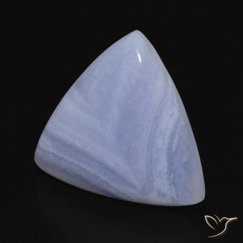16.10 ct Blue Chalcedony Stone, Natural Chalcedony in Trillion Cabochon Shape for Sale