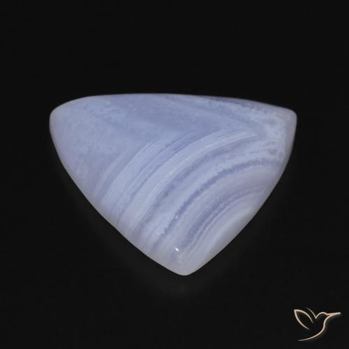 Chalcedony Gemstone in 22.2 x 21.2 mm Size for Sale, Chalcedony Stone in Light Purplish Blue Color