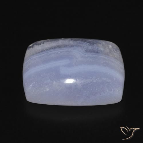 Chalcedony Gemstone in 18.2 x 14.8 mm Size for Sale, Chalcedony Stone in Light Purplish Blue Color