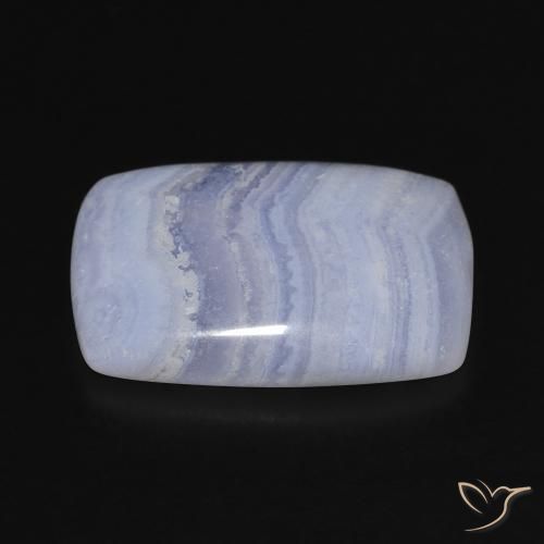Chalcedony Gemstone in 23.3 x 17.3 mm Size for Sale, Chalcedony Stone in Violet Blue Color