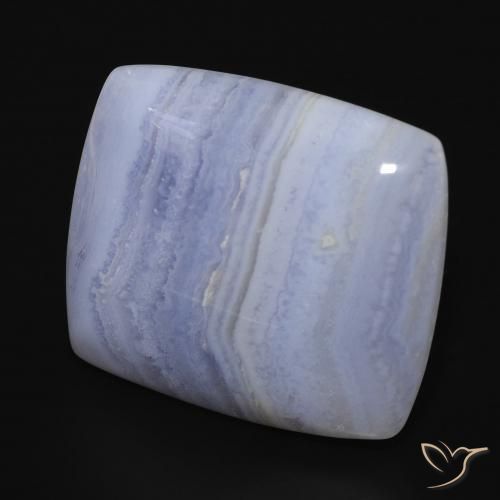 28.50 ct Blue Chalcedony Stone, Natural Chalcedony in Cushion Cabochon Shape for Sale
