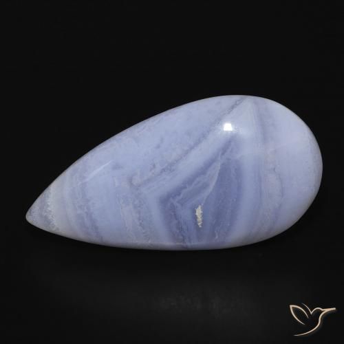 Calcédoine poire 13,03 ct, 26 x 13,7 mm du Brésil, Photo A