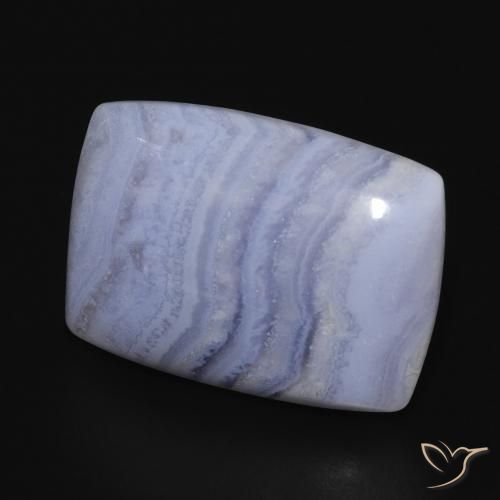17.67 ct Blue Chalcedony Stone, Natural Chalcedony in Cushion Cabochon Shape for Sale