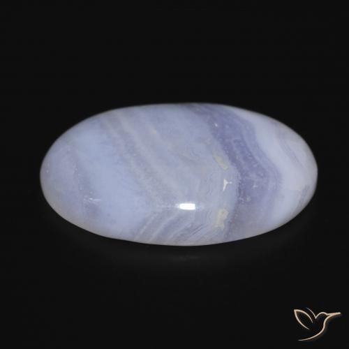 Chalcedony Gemstone in 26.2 x 18.4 mm Size for Sale, Chalcedony Stone in Violet Blue Color